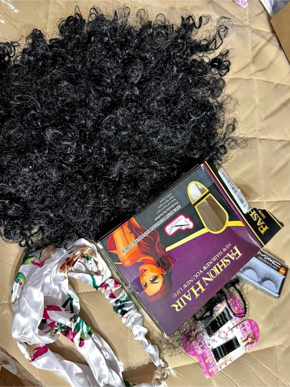 Short Curly Black Wig natural hair